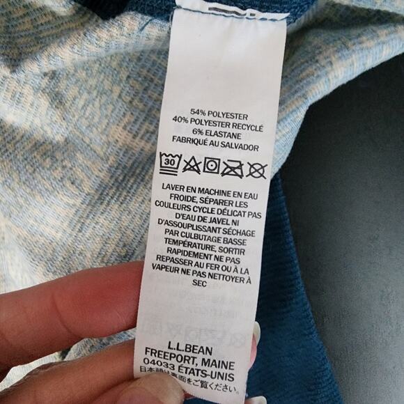 L.L. Bean Midweight Geometric Print (Rare) 1/4 Zip Base Layer | Men's M-Reg - Picture 12 of 12